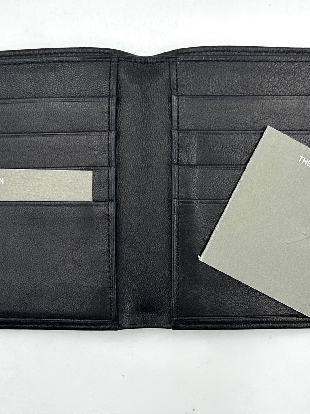 Vintage Abas Lambskin Black Leather Bifold Wallet, New Old Stock with Tags